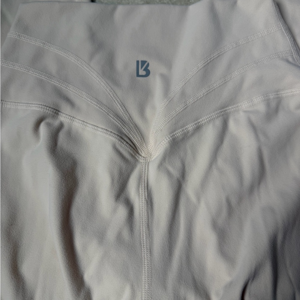 BuffBunny Light Beige/Off-White High-Waist Leggings